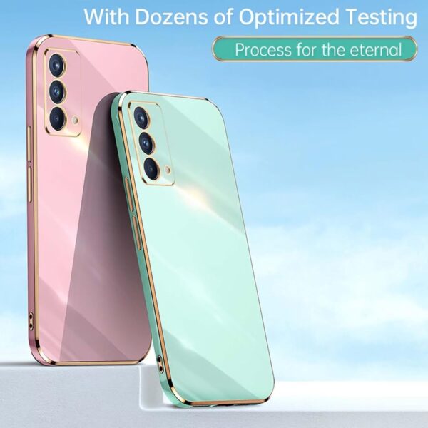 ATISIJIE Case for REALME GT MASTER Case, Electroplating Soft Silicone TPU Cover, Flexible Silicone Protective Phone Case with Gold Edge Shockproof Bumper Cover Green - Image 8