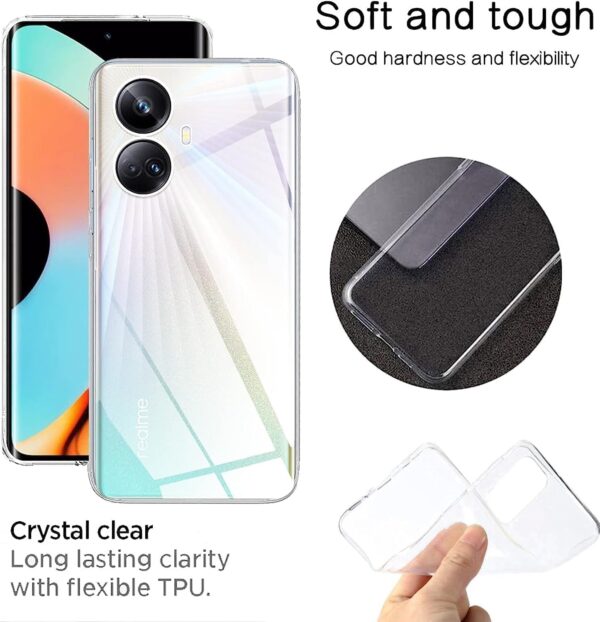 EMODIL Case for Realme 10 Pro Plus Cover Clear Back Air Cushion Soft Silicone Shockproof Anti-Scratch Protective Bumper Shell Corner for Realme 10 Pro Plus 5G ® - Image 4