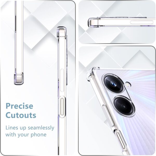 Case Compatible with Realme 10 Case Cover with Camera Protection, Protective Shock Absorption Bumper soft Transparent Case For Oppo Realme 10 4G - Image 5