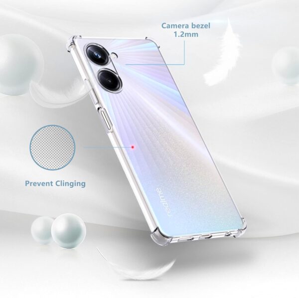 Case Compatible with Realme 10 Case Cover with Camera Protection, Protective Shock Absorption Bumper soft Transparent Case For Oppo Realme 10 4G - Image 6