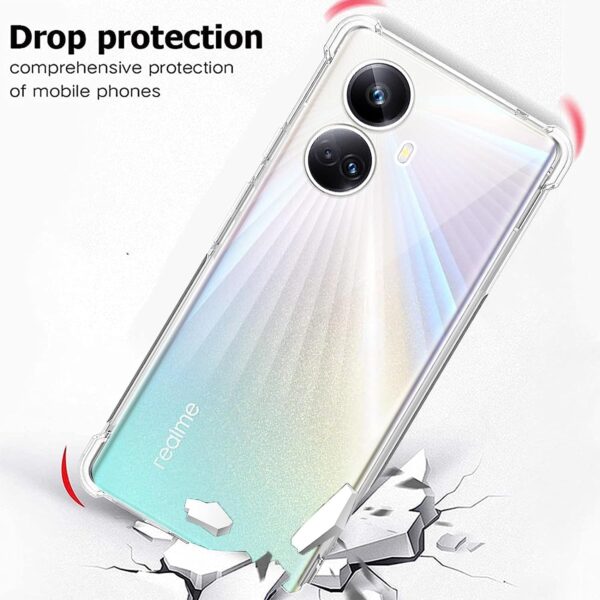EMODIL Case for Realme 10 Pro Plus Cover Clear Back Air Cushion Soft Silicone Shockproof Anti-Scratch Protective Bumper Shell Corner for Realme 10 Pro Plus 5G ® - Image 6