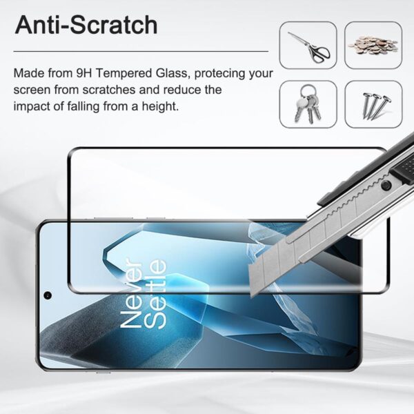 OnePlus 13 Screen Protector, Tempered Glass [Full Adhesive][Full Coverage] [Bubble-Free] [Anti Scratch] HD Clear High Responsive Screen Protector for OnePlus 13 5G (1 * 5D Glass Black) - Image 4