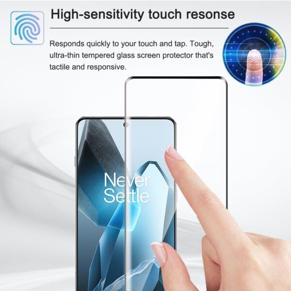 OnePlus 13 Screen Protector, Tempered Glass [Full Adhesive][Full Coverage] [Bubble-Free] [Anti Scratch] HD Clear High Responsive Screen Protector for OnePlus 13 5G (1 * 5D Glass Black) - Image 7