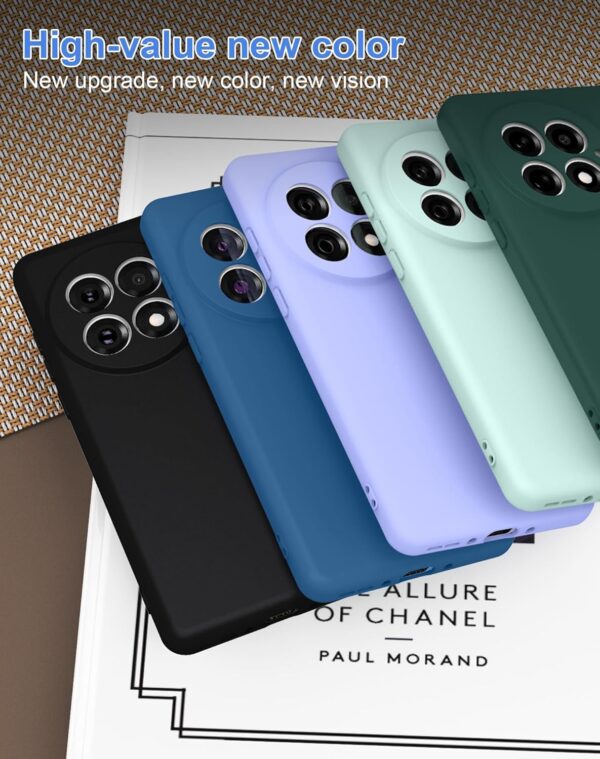 Foluu OnePlus 13 Case Shockproof Silicone Case with Soft Anti-Scratch Microfiber Lining for OnePlus 13 5G 2024 (Black) - Image 8