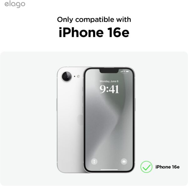 elago Tempered Glass designed for iPhone 16E (2025) Screen Protector - [1 PACK] - Image 3