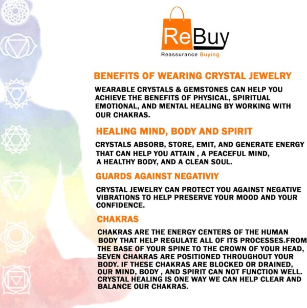REBUY Money Magnet Bracelet Multi Stone Pyrite, Green Aventurine, Citrine, Hematite, Clear Quartz, Green Tiger Eye, Crystal Healing For Men & Women | Natural Stone Attract Wealth | 8mm Bead size - Image 3