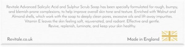 Revitale Advanced Salicylic Acid & Sulphur Scrub Treatment Soap - Image 9