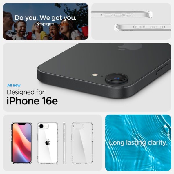 Spigen Ultra Hybrid designed for iPhone 16e case cover (2025) - Crystal Clear - Image 3