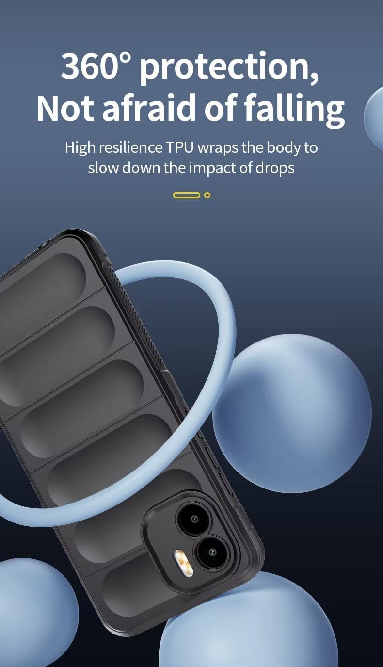 YKNIUFLY Case Compatible with iPhone 16E, Soft TPU, Drop-Proof, Shock-Proof, Cover Compatible with iPhone 16E.(Black) - Image 8