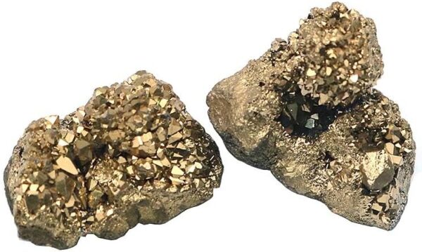 WANGCL 2pcs Natural Pyrite Stone and Minerals Natural Crystal Quartz Stone for Divination Chakra Energy Healing Stones - Image 2