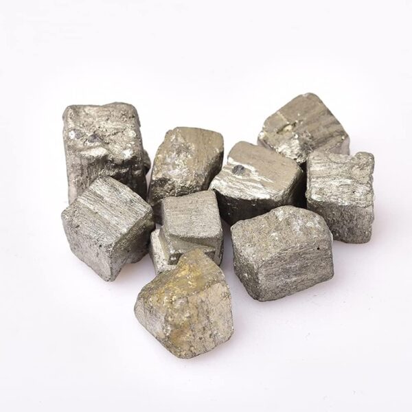 REBUY Natural Pyrite Stone Crystal Healing Stone Tumble Stones, Weight 100 Grams - Image 2