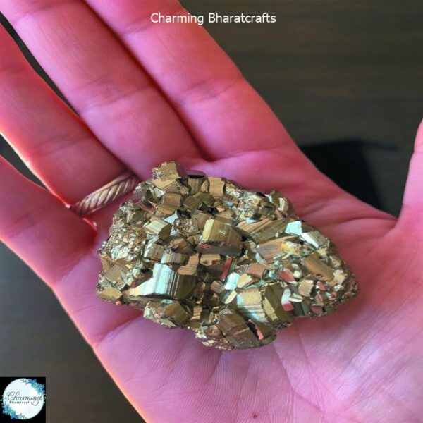 Pyrite Crystal Stone Cluster Samples - High Energy Natural Iron Pyrite Stone - Image 5