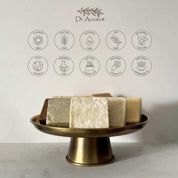 Dr.Ancient Sulphur Soap Bar Organic Natural Vegan Traditional Handmade Antique - Antibacterial, Effective For Acne - Absolutely No Chemicals! Pure Natural Soap! - Image 3