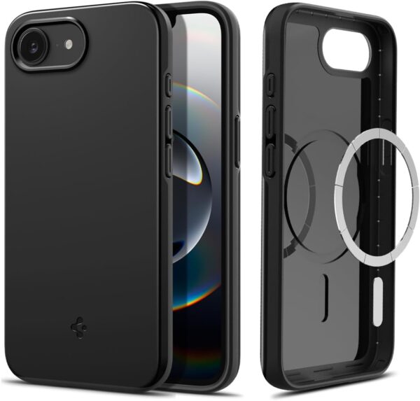 Spigen Thin Fit MagFit for iPhone 16e case cover [MagSafe compatible] - Black - Image 2