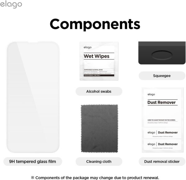 elago Tempered Glass designed for iPhone 16E (2025) Screen Protector - [1 PACK] - Image 9
