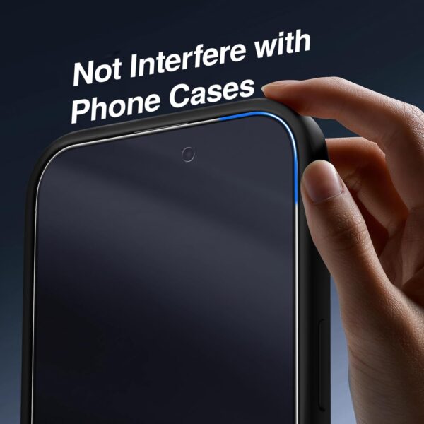 SmartDevil 2 Pack for iPhone 16 (6.1 inch) Privacy Screen Protector, Anti-Shatter and Anti-Spy Tempered Glass Privacy Screen Protector with Dust-Free Box - Image 7