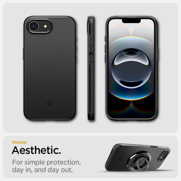 Spigen Thin Fit MagFit for iPhone 16e case cover [MagSafe compatible] - Black - Image 6