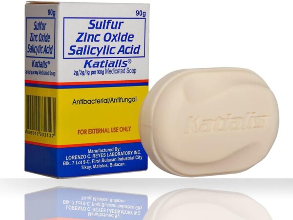 KATIALIS SOAP Sulfur Zinc Oxide Salicylic Acid Anti Fungal Anti Bacterial Soap 90 grams - Image 2