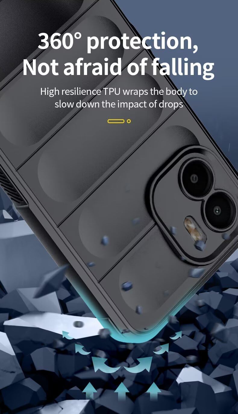 YKNIUFLY Case Compatible with iPhone 16E, Soft TPU, Drop-Proof, Shock-Proof, Cover Compatible with iPhone 16E.(Black) - Image 6