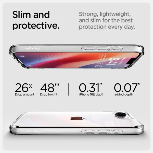 Spigen Ultra Hybrid designed for iPhone 16e case cover (2025) - Crystal Clear - Image 8