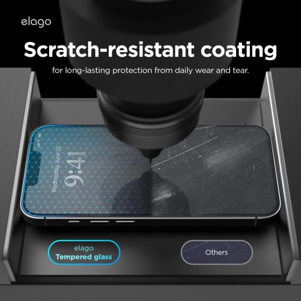 elago Tempered Glass designed for iPhone 16E (2025) Screen Protector - [1 PACK] - Image 4