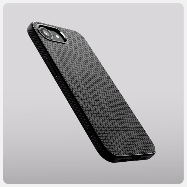 Spigen Liquid Air designed for iPhone 16E case cover (2025) - Matte Black - Image 8