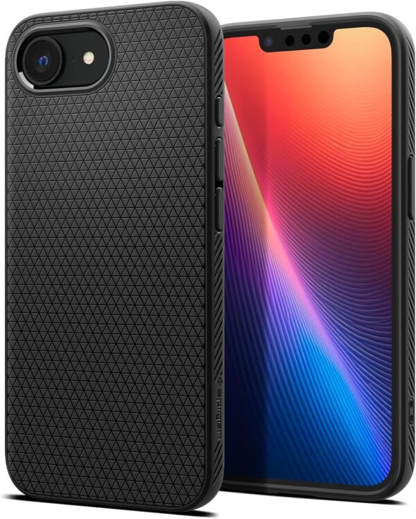 Spigen Liquid Air designed for iPhone 16E case cover (2025) - Matte Black - Image 2