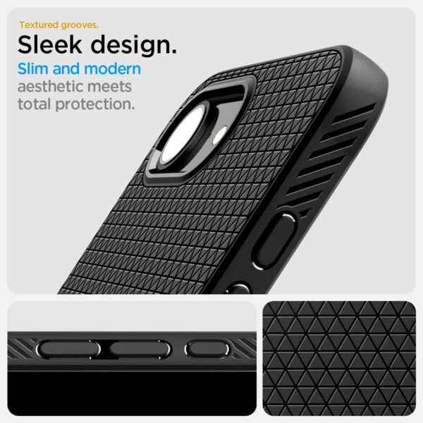 Spigen Liquid Air designed for iPhone 16E case cover (2025) - Matte Black - Image 5