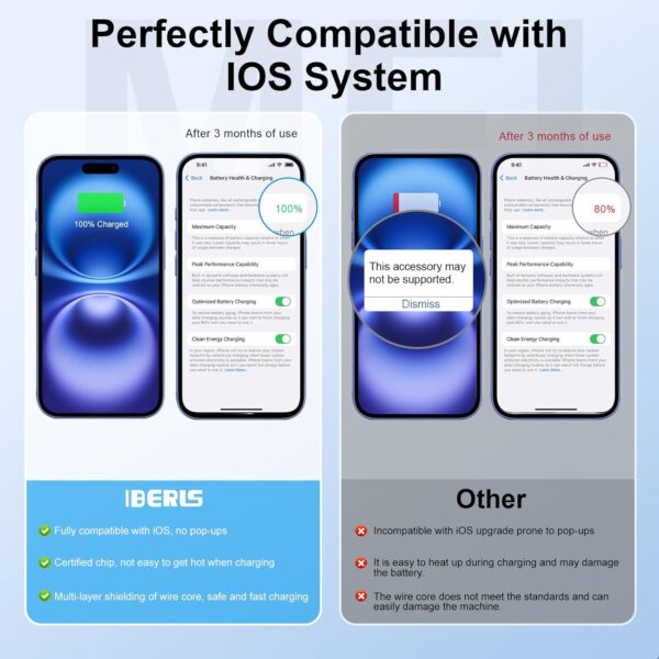 25W Fast Charger for iPhone 16 Pro Max, 16 Pro, 16 Plus, 16E, 16, 15, 15 Pro Max, 15 Pro, 15 Plus, 15 Plug and Cable, Type C PD 3.0 Charge for iPad Pro 12 11 inch, iPad Air, Mini 6 - Image 5
