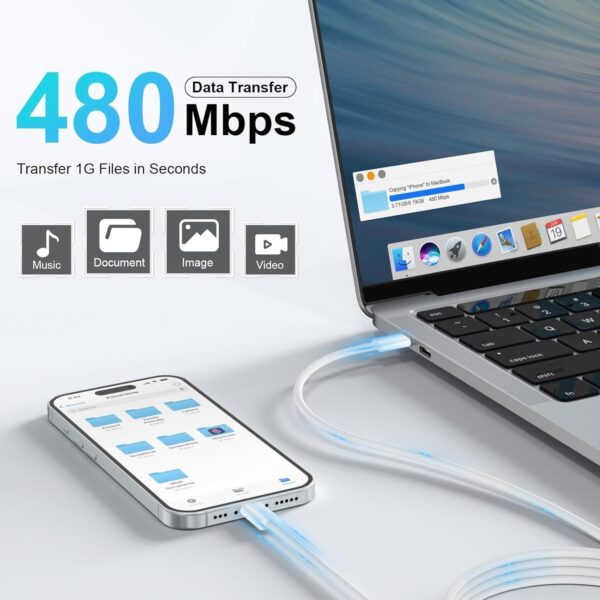 25W Fast Charger for iPhone 16 Pro Max, 16 Pro, 16 Plus, 16E, 16, 15, 15 Pro Max, 15 Pro, 15 Plus, 15 Plug and Cable, Type C PD 3.0 Charge for iPad Pro 12 11 inch, iPad Air, Mini 6 - Image 7