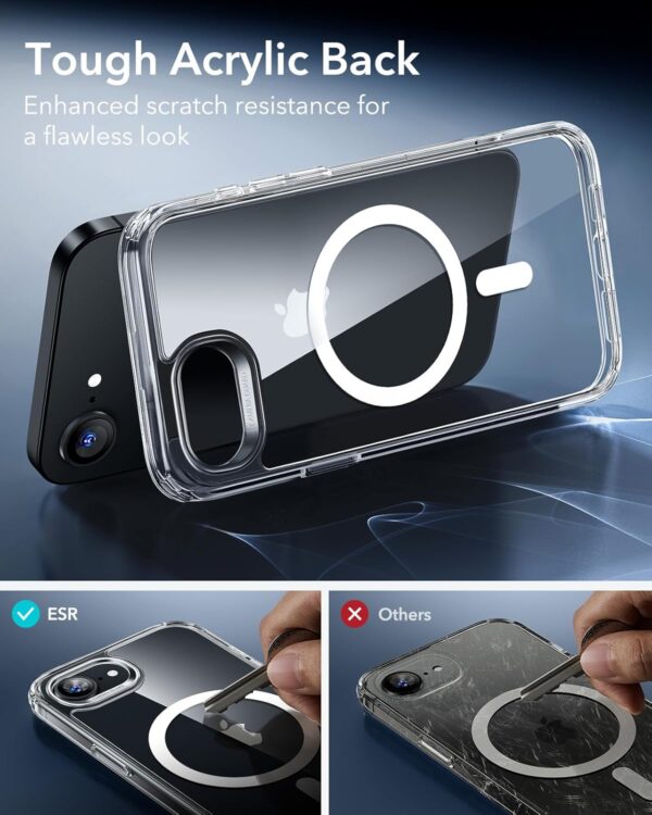 ESR for iPhone 16e 2025 Case, Compatible with MagSafe, Shockproof Military-Grade Protection, TPU, Magnetic Case for iPhone SE, Classic Hybrid Case (HaloLock), Clear - Image 8