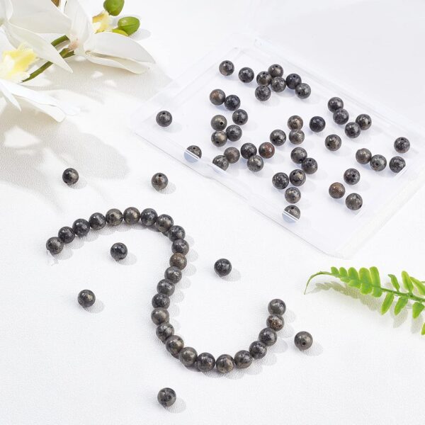 OLYCRAFT 75pcs 3 Strands Natural Pyrite Beads Round Gemstone Loose Beads Energy Stone for Necklaces Bracelets Jewelry Making DIY Crafts - 8mm - Image 5