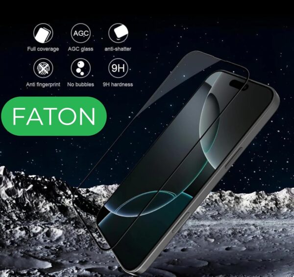 Faton Screen protector Compatible with IPhone 16E Bubble & Dust-Free iPhone HD Tempered Glass, Durable & Drop-Proof with 9H Hardness, Easy Installation - Image 7