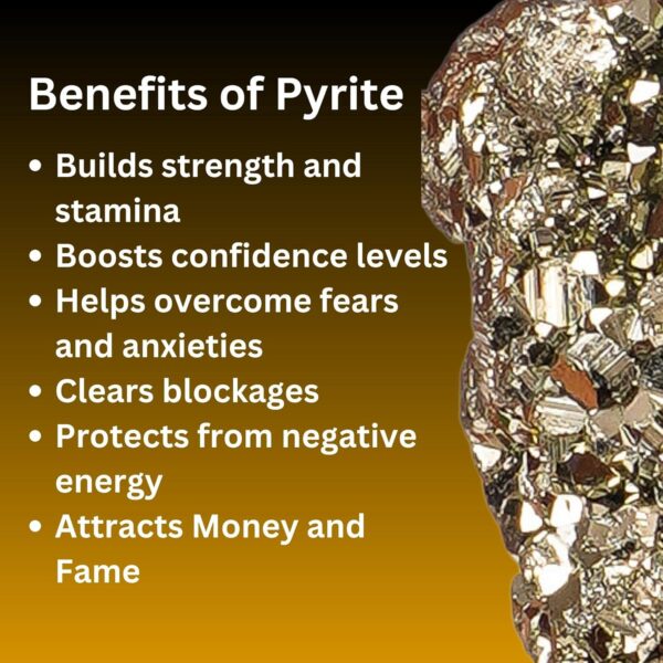 SOLAVA Pyrite Stone Original Cluster Stone - Natural Energised Golden Pyrite Stone for Healing, Willpower, Money Manifestation, Vastu, and Business - Certified Original Pyrite (30-45 GRAM) - Image 6