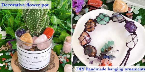 YATOJUZI Blue Solidate Tumbled Polished Natural Healing Crystals Stones Bulk Stones Crystal for Energy Reiki Tumbling Cabbing Balancing Decoration Gemstones Crystal Healing Meditation Therapy Gift - Image 6
