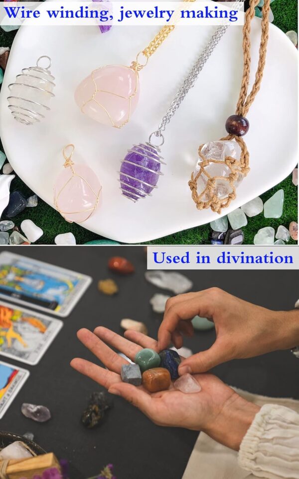 YATOJUZI Blue Solidate Tumbled Polished Natural Healing Crystals Stones Bulk Stones Crystal for Energy Reiki Tumbling Cabbing Balancing Decoration Gemstones Crystal Healing Meditation Therapy Gift - Image 7
