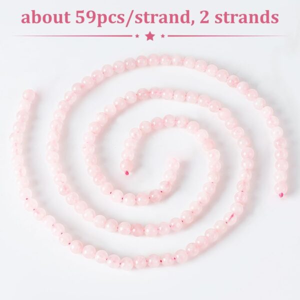 OLYCRAFT Approximately 118 Pcs 6mm Natural Rose Quartz Round Gemstone Beads Loose Energy Stone Beads Natural Stone Beads for Jewellery Making Bracelets and Necklaces - Image 5