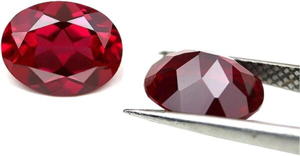 Ximimark 10Pcs Oval Shape Cut Red Ruby Mozambique Loose Gemstone 7x5mm - Image 2
