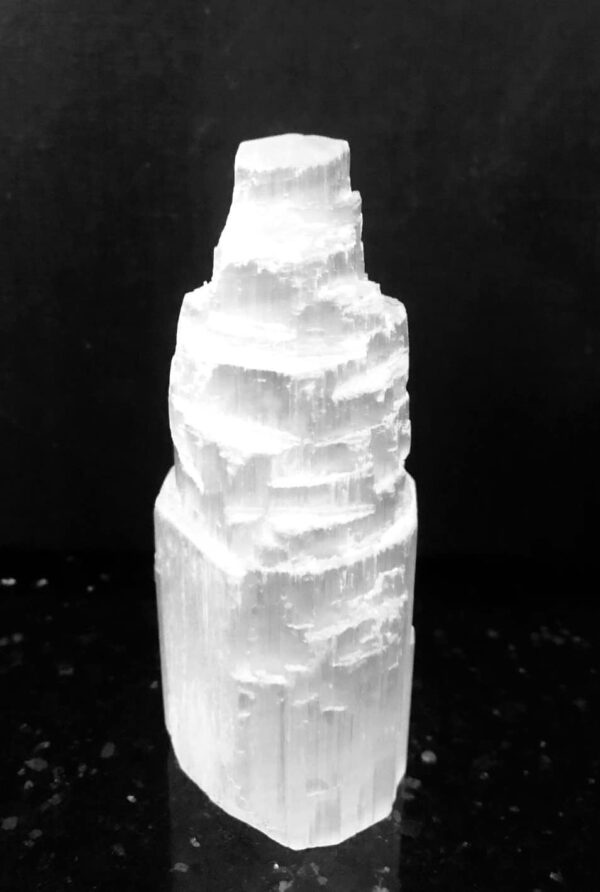 crystalmiracle NATURAL SELENITE 3.5" SKYSCRAPPER TOWER GEMSTONE CRYSTAL HEALING FENG SHUI REIKI GIFT POSITIVE ENERGY PEACE MEDITATION WELLNESS HANDCRAFTED - Image 2