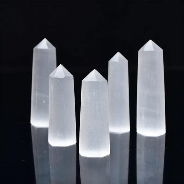 REBUY Selenite Wand Crystal Healing Gemstone Meditation Wand Reiki Healing Crystal Chakra Stone Wand, Size 10 Cms approx. - Image 6