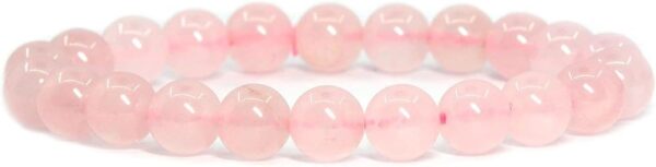 1PCS Natural Gemstone Bracelet,Rose Quartz Bracelet,Healing Crystal Bracelet, Stone Bracelet Bracelets for Women Men Girls Gifts (Unisex)，Bead Size 8 mm(0.31") - Image 2
