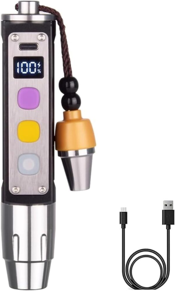 YZYOE LED Three Switches Three Light Sources Jade Identification Flashlight, New Multifunctional Gemstone Mineral Detection Light, White Light, Yellow Light, and 365nm Ultraviolet Query Mini Light. - Image 2