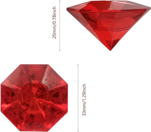 Excefore Acrylic Diamond Gems, Gems for crafting, Gemstones, Plastic Gems, Large Acrylic Gems, Plastic Gemstones for Kids, Jewels Bulk, Treasure Chest Hunt Party Favors for Kids, Multicolor - Image 7