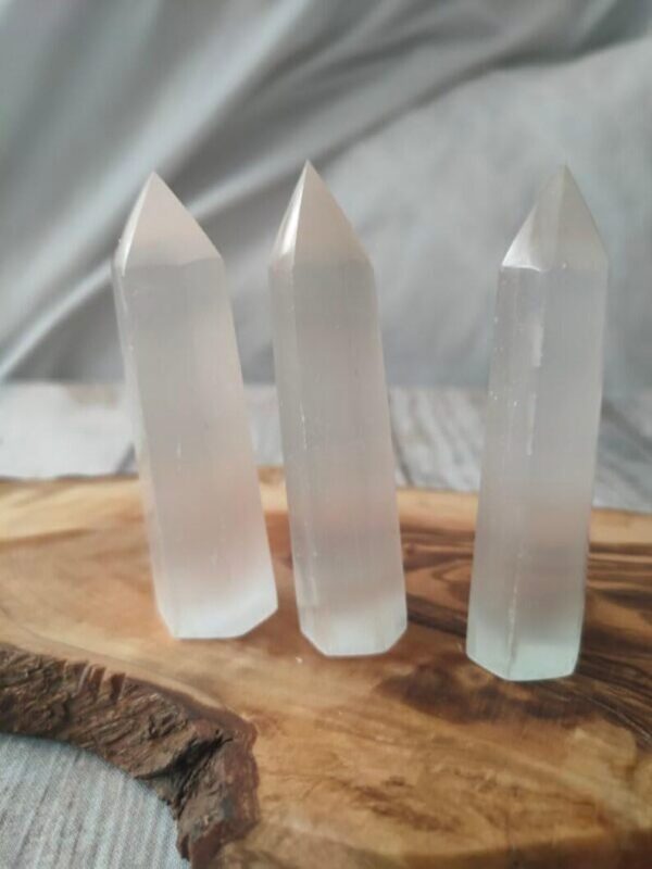 REBUY Selenite Wand Crystal Healing Gemstone Meditation Wand Reiki Healing Crystal Chakra Stone Wand, Size 10 Cms approx. - Image 4