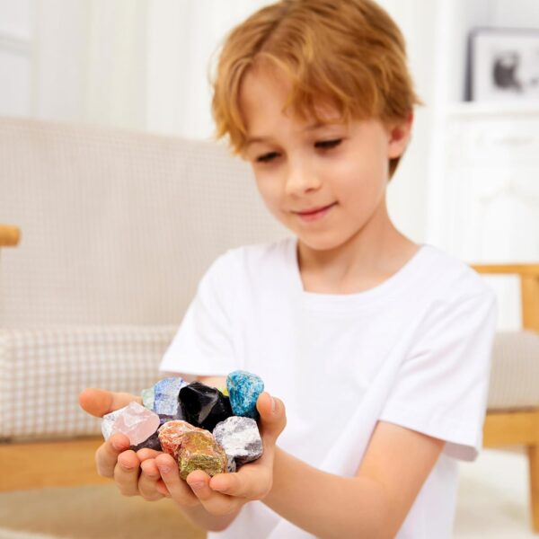 YXZZWL Rock Collection for Kids - 30 Pcs Rocks, Gemstones & Crystals Kit with Learning Guide,Mineral Education Set Geology Science STEM Toys, Earth Science Activity,Gifts for Boys & Girls - Image 5