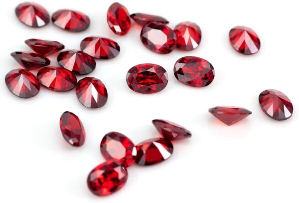 Ximimark 10Pcs Oval Shape Cut Red Ruby Mozambique Loose Gemstone 7x5mm - Image 7