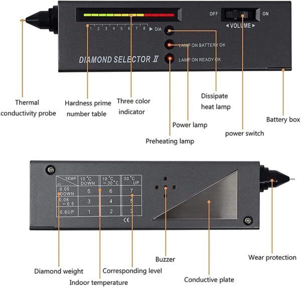 Portable Diamond Selector II Moissanite Gemstone Tester Tool H8809 - Image 5