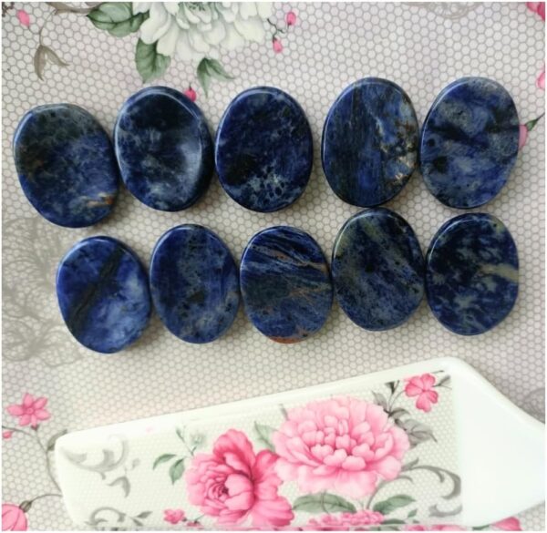 crystalmiracle Sodalite Worry Stone crystal healing Reiki Thumb Stone Gift Wellness gemstone powerful Luck Peace Harmony - Image 5