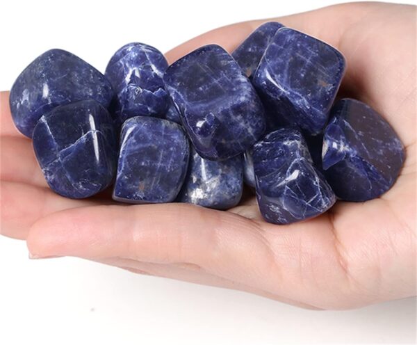 YATOJUZI Blue Solidate Tumbled Polished Natural Healing Crystals Stones Bulk Stones Crystal for Energy Reiki Tumbling Cabbing Balancing Decoration Gemstones Crystal Healing Meditation Therapy Gift - Image 3
