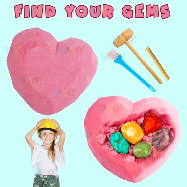 UKR Gems Dig Kit Necklace Making Science Kit Rock Mining Gemstones Lab Toys STEM Craft Experiment Discovery Set - Image 5